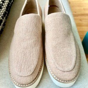 Vince Zeta Wool-Blend Slip-On Wedge Platform Loafers